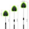 XINDELL Windshield Cleaner Tool – Car Interior Window Cleaning Kit with Extendable Handle 4 Microfiber Pads Auto Washing Brush for Car Trucks SUVs RVs Home Windows