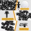 GOOACC GRC70 35PCS Engine Under Cover Splash Shield Guard Body Bolts Bumper Fender Liner Push Retainer Fastener Rivet Clips black