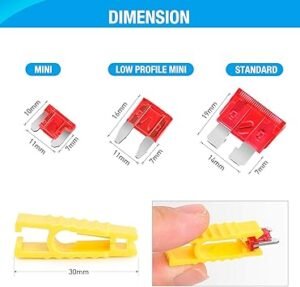 Nilight 50019R 272pcs Standard Mini Low Profile Mini Blade Fuse Assortment 2A 5A 10A 15A 20A 25A 30A 35A Replacement Fuses for Car Boat Truck SUV Automotive