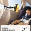 Lamicall Car Headrest Tablet Holder 3 in 1 Extension Arm Adjustable Tablet Car Mount for Back Seat Road Trip Essentials for Kids for 4.711 Device Like iPad Pro Air Mini Galaxy Fire Black
