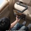 Lamicall Car Headrest Tablet Holder 3 in 1 Extension Arm Adjustable Tablet Car Mount for Back Seat Road Trip Essentials for Kids for 4.711 Device Like iPad Pro Air Mini Galaxy Fire Black