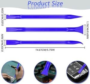 12 PCS Carbon Fiber Plastic Scrapers Tool NonScratch Scraper Tool for Tight Spaces MultiPurpose Label Scraper PenShaped for Car Cleaning Supplies Kitchen Crevices Stains (Blue)