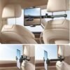 Lamicall Car Headrest Tablet Holder 3 in 1 Extension Arm Adjustable Tablet Car Mount for Back Seat Road Trip Essentials for Kids for 4.711 Device Like iPad Pro Air Mini Galaxy Fire Black
