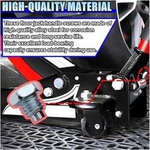 Car Floor Jack Handle Bolts 3 Ton 4 Ton Horizontal Floor Jacks Pressure Rod Fixed Screw Replacement for Hydraulic Top Handle Horizontal Car Floor Jacks Tiny Spare Parts (4PCS)