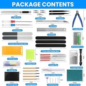 Gundam Tool Kit 82 Pcs Professional Model Tool Kit for Gundam Modeling Tools for Plastic Models Model Car Kit for Adults Model Building Tools Hobby Tools Craft Set for Repairing and Fixing