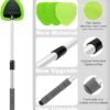 XINDELL Windshield Cleaner Tool – Car Interior Window Cleaning Kit with Extendable Handle 4 Microfiber Pads Auto Washing Brush for Car Trucks SUVs RVs Home Windows