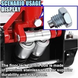 Car Floor Jack Handle Bolts 3 Ton 4 Ton Horizontal Floor Jacks Pressure Rod Fixed Screw Replacement for Hydraulic Top Handle Horizontal Car Floor Jacks Tiny Spare Parts (4PCS)
