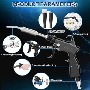 Detailing Car Cleaning Gun Interior Dryer Air Blow Gun High Pressure Blower Gun Car Detailing Tools for Quickly Blowing Out Dirt and DustWorking with Air