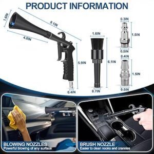 71yxP0BOAjL._AC_SX425_.jpg Car Cleaning Gun Detailing Interior Dryer Air Blow Gun High Pressure Blower Gun Car Detailing Kit Interior Cleaner Car Detailing Tools for Car Quickly Blasts Dirt and Dust Works with Air