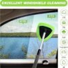 815Fmu0pN1L._AC_SY355_.jpg Baderke 8 Pcs Car Window Cleaner Kit Include Windshield Cleaning Tool with Extendable Handle 5 Microfiber Bonnets 1 Car Ventilation Brush 1 Empty 50ml Spray Bottle Glass Wiper Kit(Sage Green19 cm)
