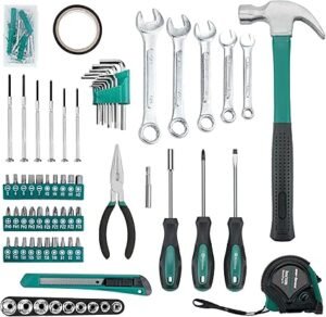 81EgUSNcx7L._AC_SX425_.jpg Cartman 148 Piece Automotive and Household Tool Set Perfect for Car Enthusiasts and DIY Home Repairs Green