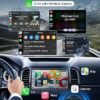 Wireless CarPlay Adapter for Apple iPhone (2024 Upgraded) MultiUser Seamless Connection for Convert Wired to Wireless Car Play Adapter No Latency from iOS 10+ to Screen wUSB C (Gray)
