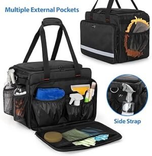 81Z3X3qeolL._AC_SY355_.jpg samdew Large Detailing Bag Detail Organizer for Auto Detailing Supplies Storage Car Cleaning Caddy for Vehicle Wash Tools Car Care Box for Detailing Bottles Towel Buffer and More Bag Only