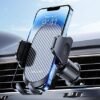 Miracase Phone Holders for Your Car with Metal Hook Clip Air Vent Cell Phone Stand Car Mount Universal Automobile Cradle Fit for iPhone Android and All Smartphones Dark Black